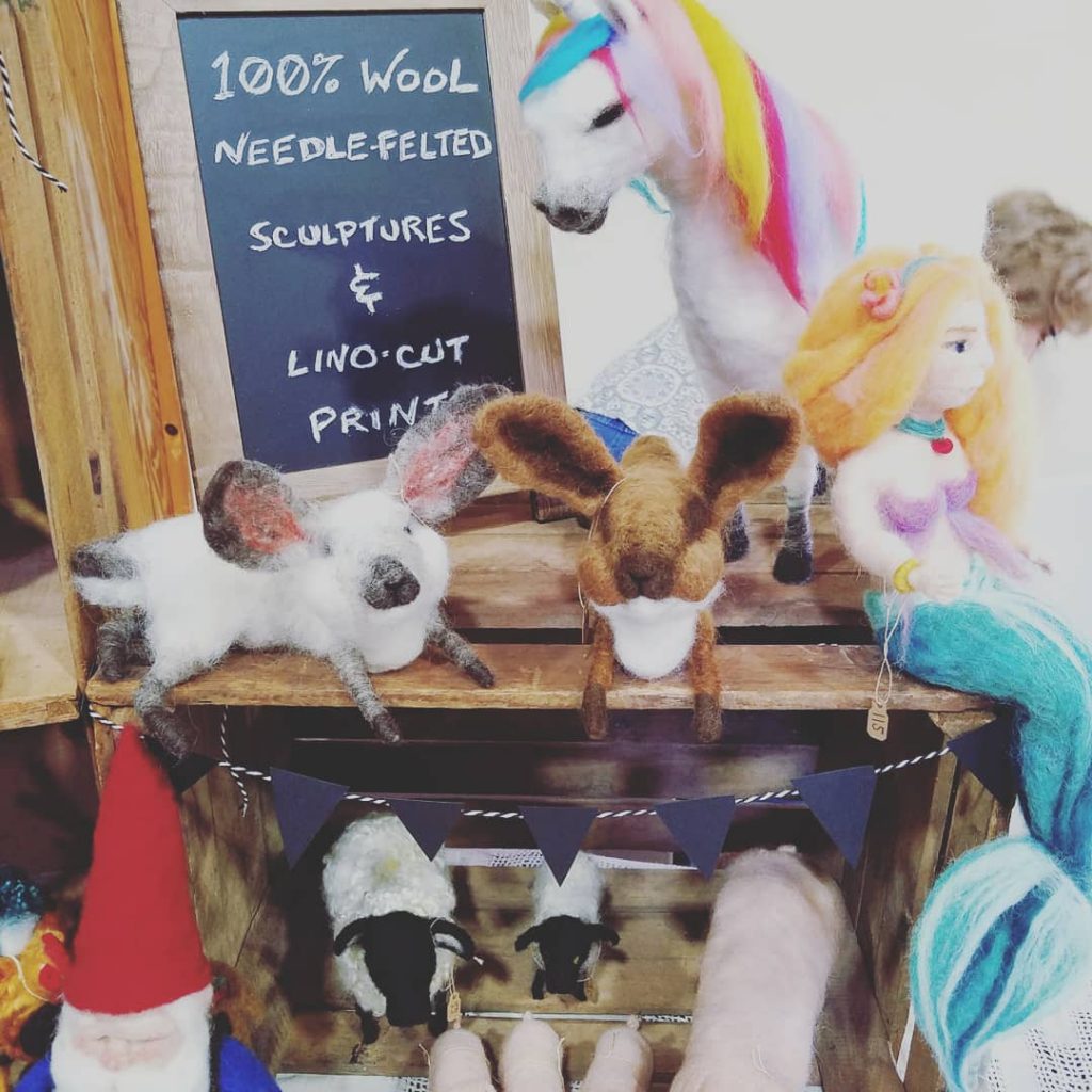 photo of felted wool figurines